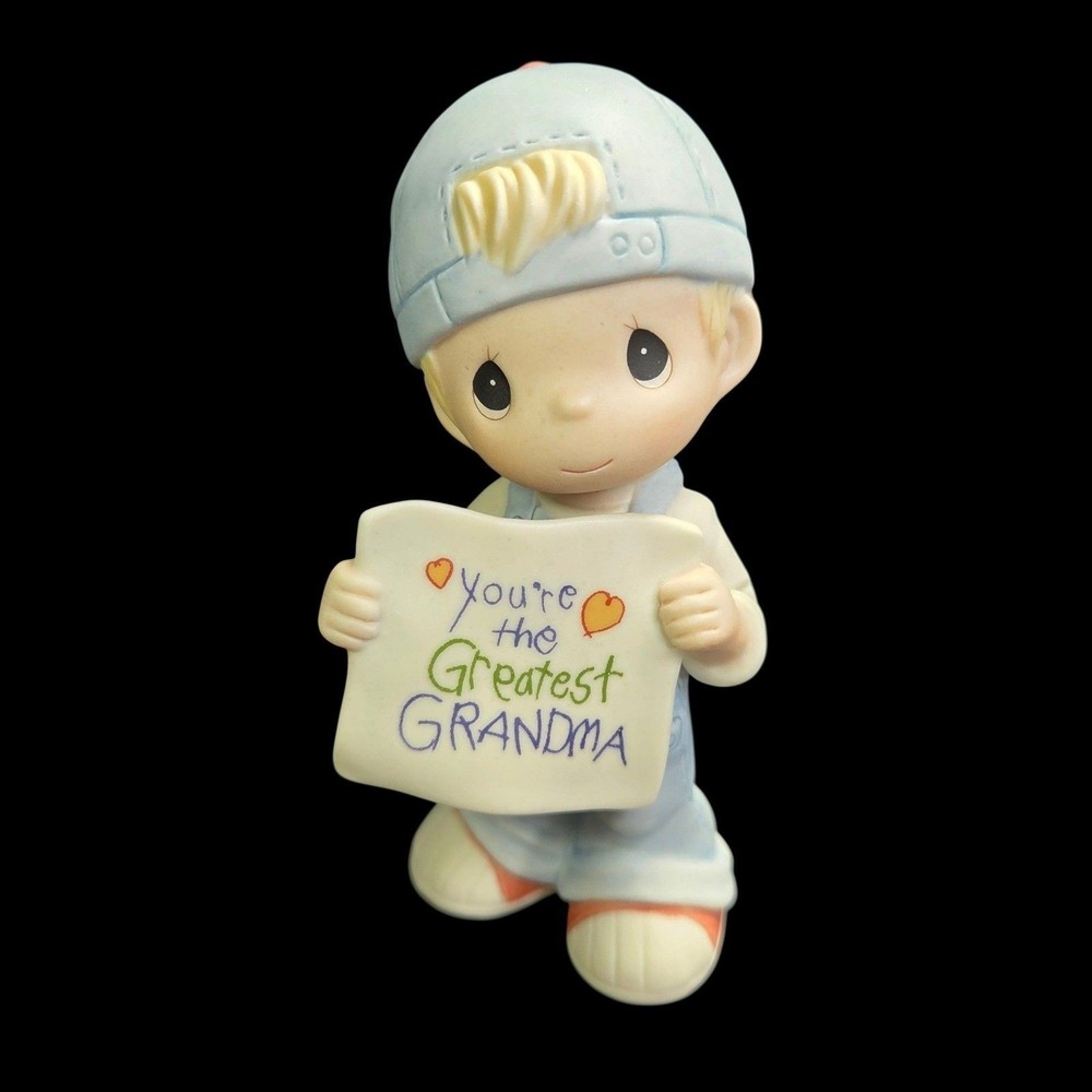 Precious Moments You're the Greatest Grandma Figurine Boy with Cap Gift With Box